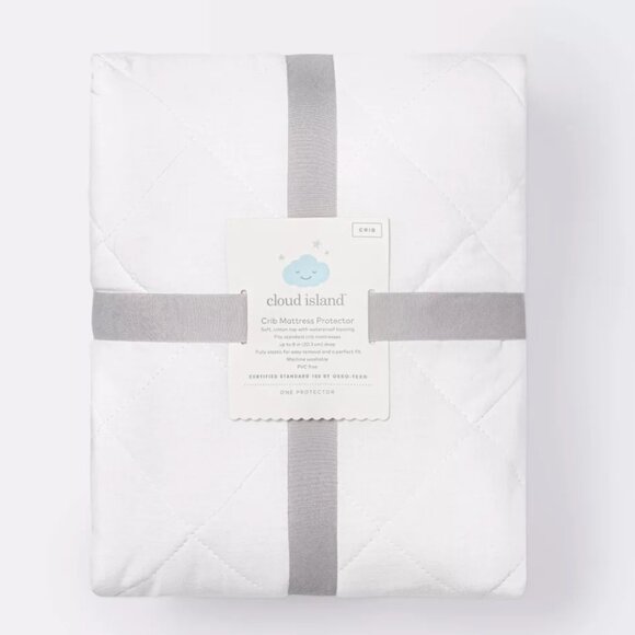Cloud Island Crib Mattress Protector Standard Cotton New - Picture 1 of 4